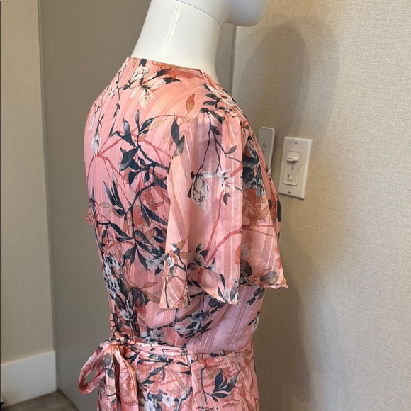 Guess Floral Pink Wrap Maxi Dress - Picture 8 of 10